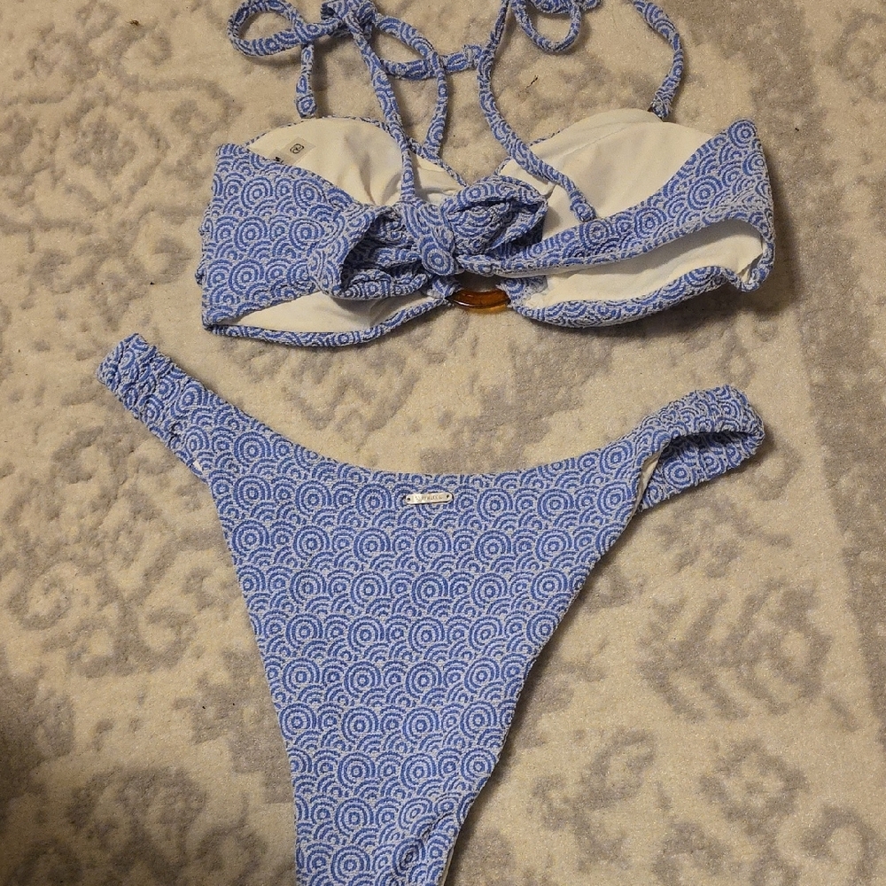 Blue Patterned Bikini Set - Picture 5 of 7